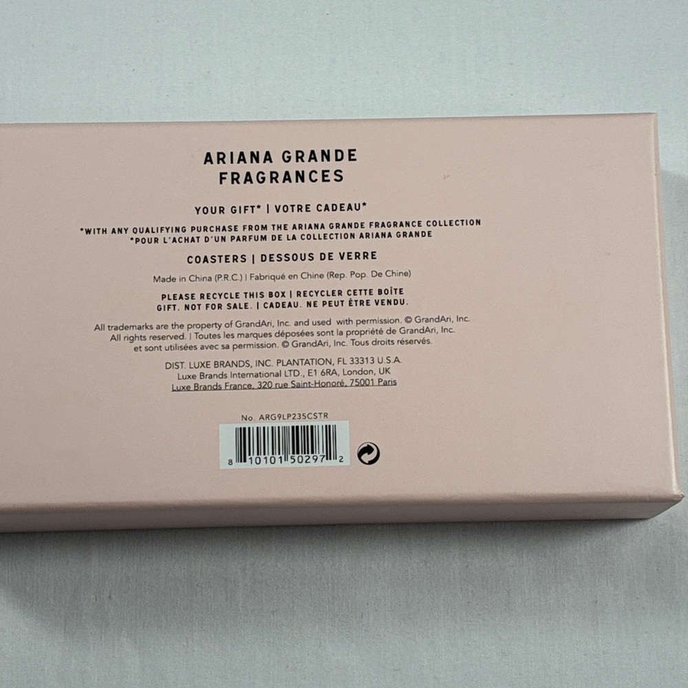 Ariana Grande ULTA Beauty Fragrance Coaster Set NEW In BOX - Picture 3 of 5